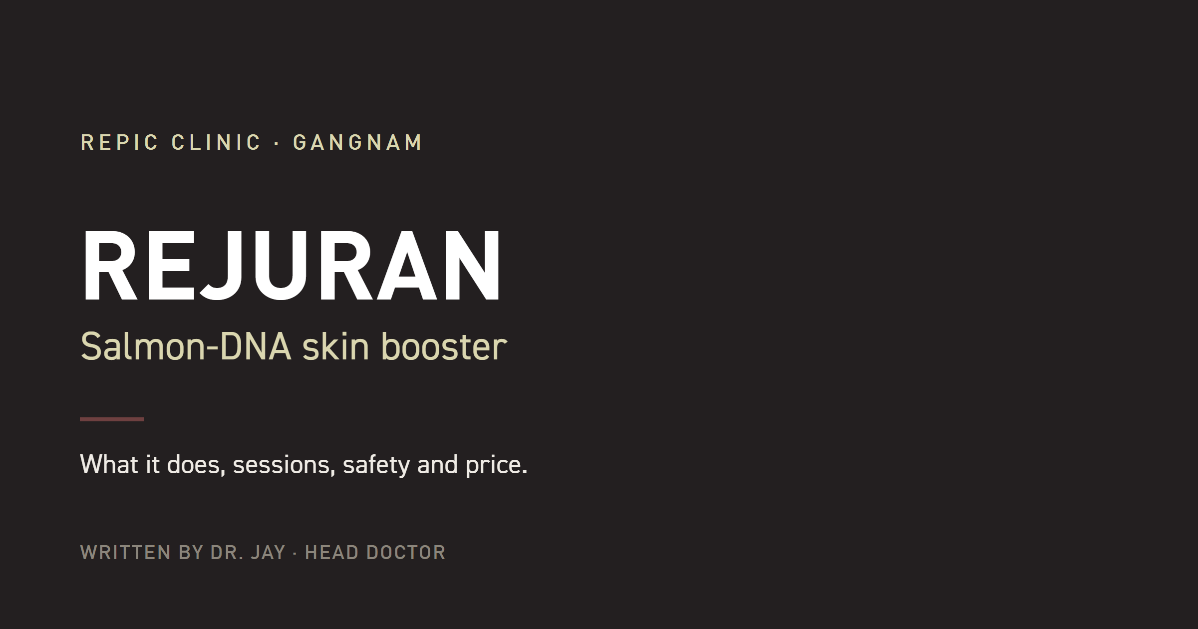 Rejuran in Korea: how many sessions until you see results? The salmon DNA skin booster explained