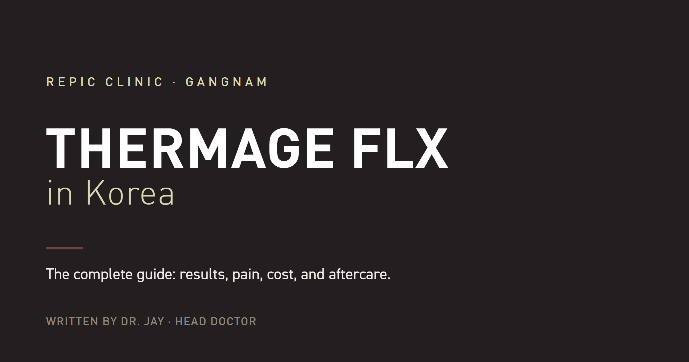 How Much Does Thermage Cost in Korea? (Real Prices, VAT Included)